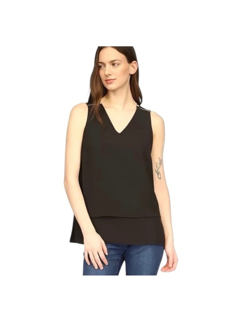 NWT Michael Kors Basics Black Top Size Medium
